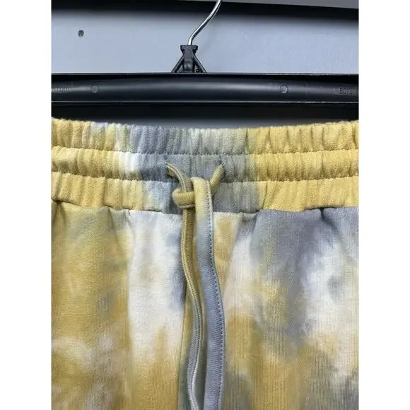 Amaryllis x Ashlee Nichols Tie Dye Sweatpants‎ Womens Medium Yellow Gray Pockets - Picture 5 of 7